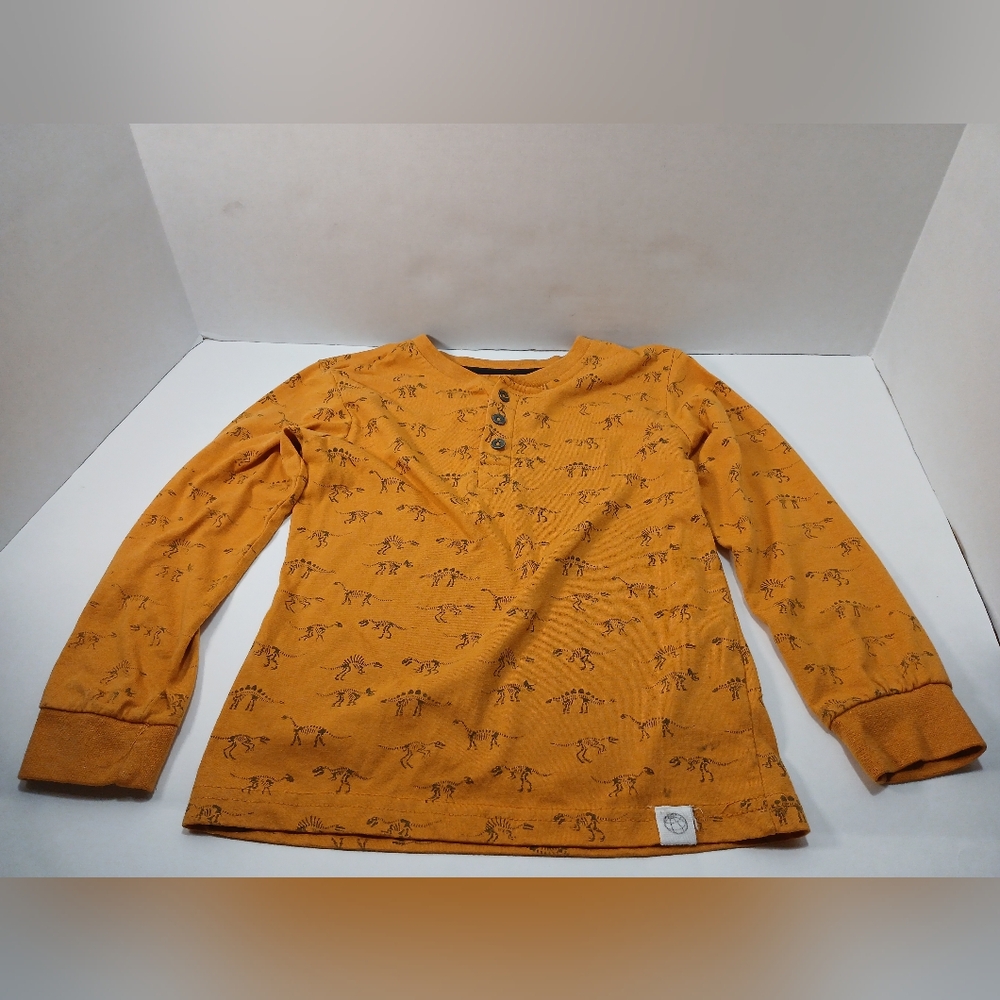 Mustard Long Sleeve Shirt with Button Detail